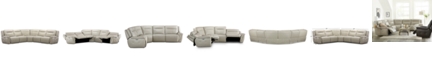 Furniture Lenardo 5-Pc. Leather Sectional with 3 Power Motion Recliners, Created for Macy's